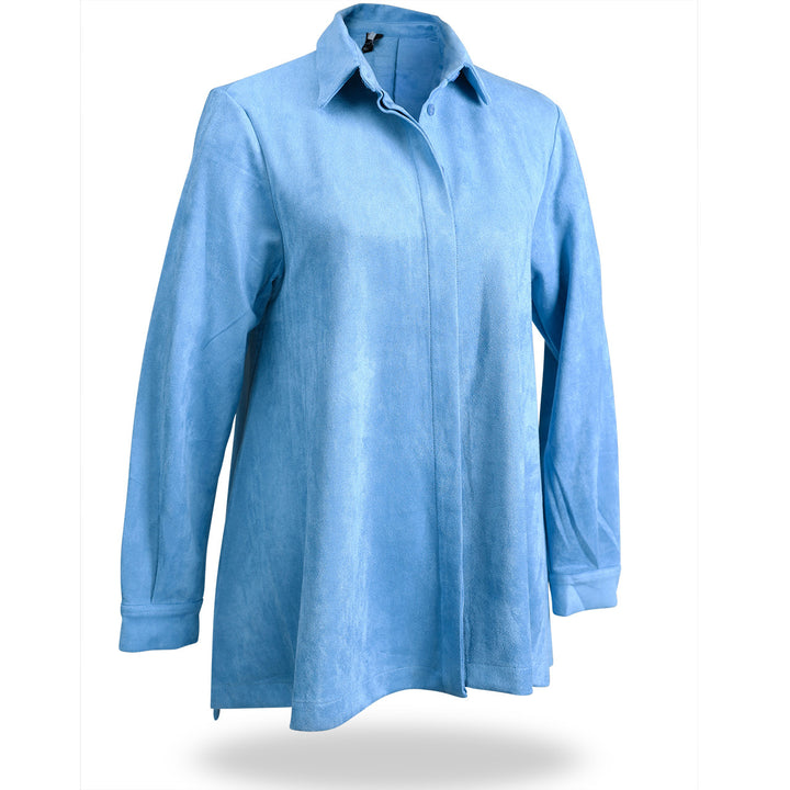 Blue Microsuede Shirt