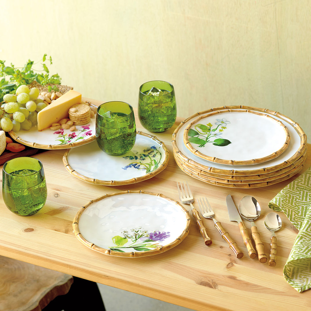 Bamboo Melamine Salad Plates