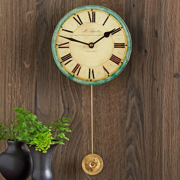 French Glass Wall Clock