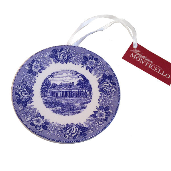 Monticello Blue Mini Plate Ornament