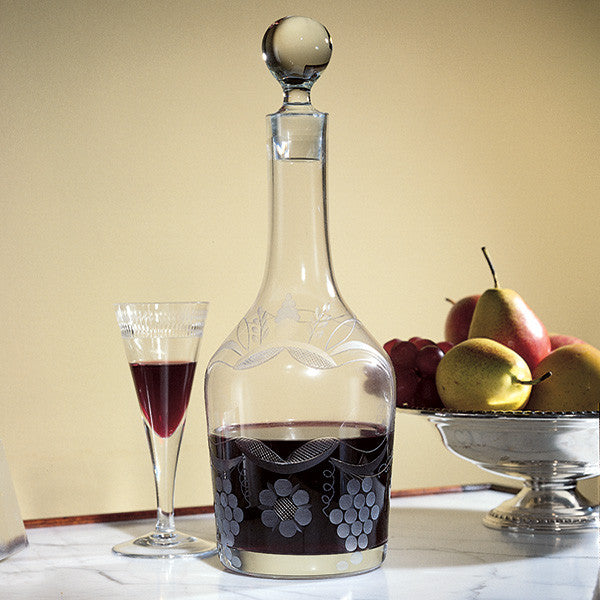 Monticello Hand-Blown Glass Decanter