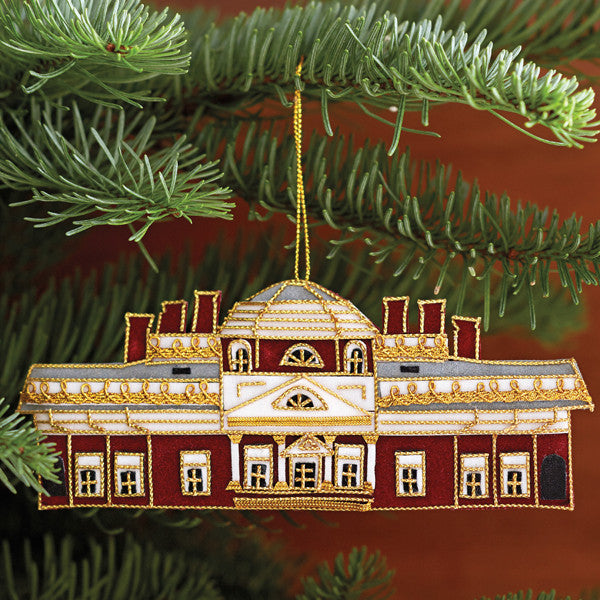 Monticello Embroidered Ornament