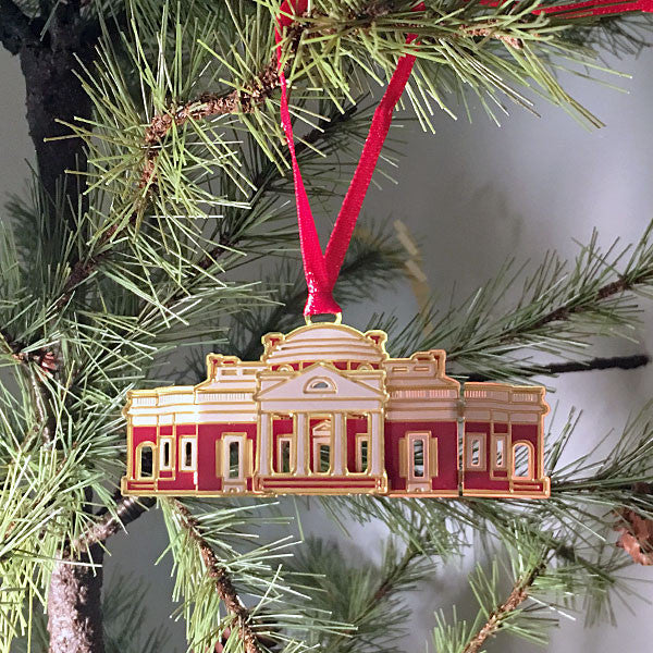 Monticello Etched Ornament