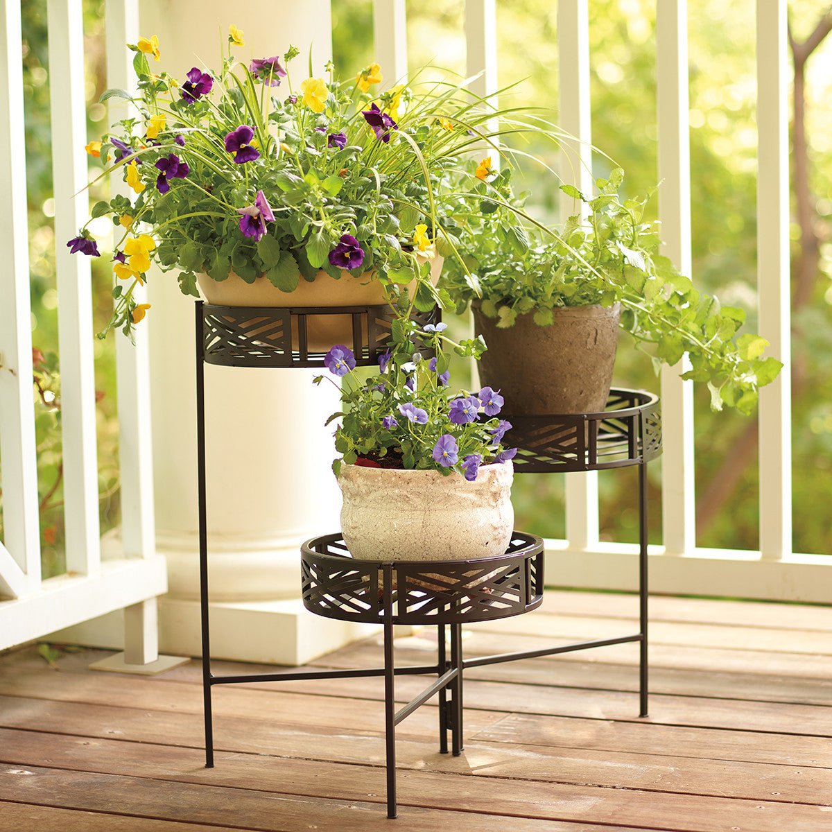 planter pots on stands Monticello Folding Metal Plant Stand – Monticello Shop